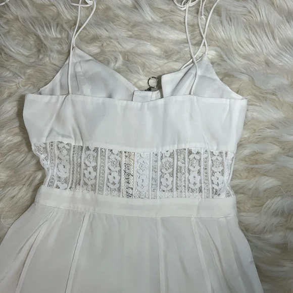 FOR LOVE & LEMONS Lovebird Lace Midi Dress in White, Size S - Picture 7 of 11